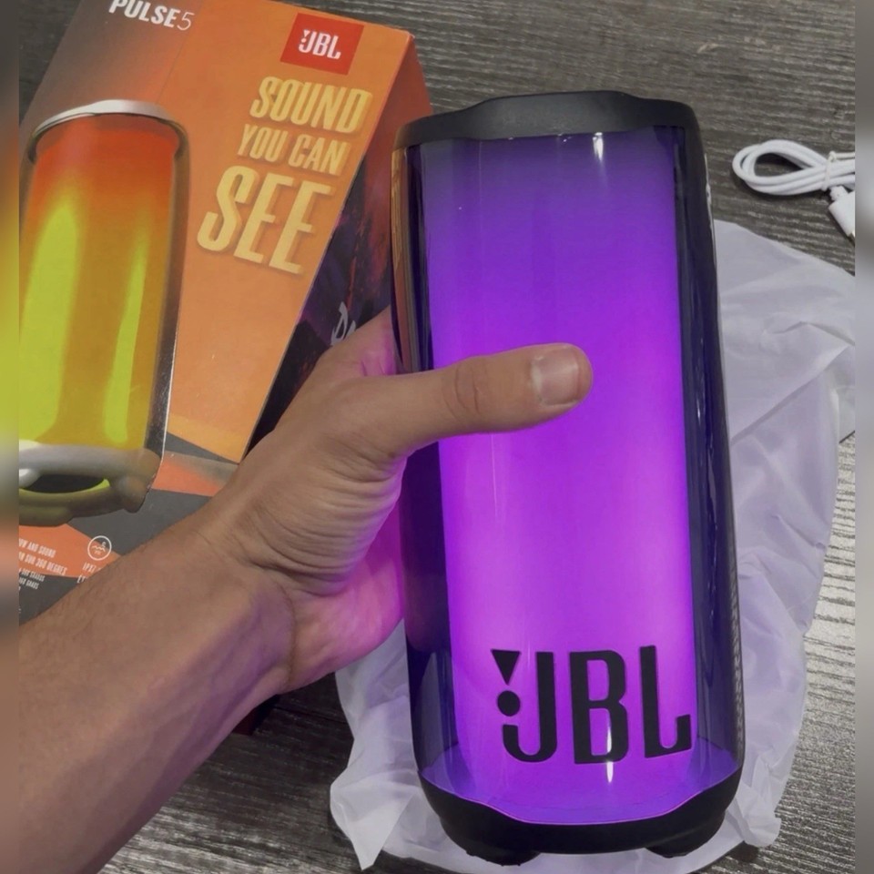 JBL Pulse 5 Bluetooth Lautsprecher mit LED-Lichtshow – Tragbar, Top Zustand