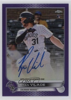 2022 Topps Chrome Rookie Purple Refractor 97/250 Ryan Vilade #RA-RV Auto RC 0re8