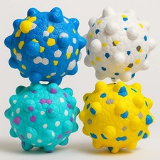 Dog Tennis Balls for Aggressive Chewers, Indestructible Durable Bouncy Medium S