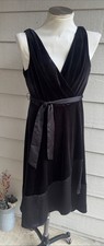 DKNY Black Faux Velvet Black Dress Size 8