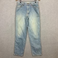 Vintage Jag Jeans Mens 30 W30xL30 Blue Denim Light Embroidered World Class