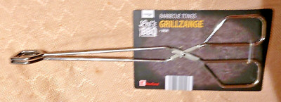 Grillzange aus Edelstahl Grill Hitzebeständig bis 250 Grad C   Länge 29 cm  NEU