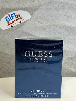 GUESS BLUE SEDUCTIVE HOMME 3.3 / 3.4 EDT Men Cologne Brand New in Box sealed
