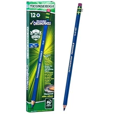 Ticonderoga Erasable Blue 420T 14209 Checking Pencils