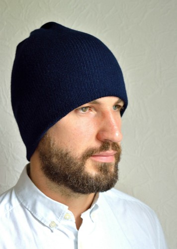 Hand made 100% cashmere men's hat - Picture 3 of 5