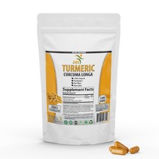 Turmeric Pills 500mg TUMERIC Curcuma Longa Linn PREMIUM ORGANIC 100 Capsules