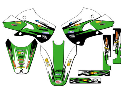 2000-2025 KX 65 VELOCITY Green Senge Graphics Kit Compatible with Kawasaki