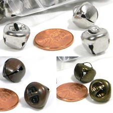 10 Round 12mm 1/2 inch Iron Metal Craft Jingle Bells With Loop to Use as Charms