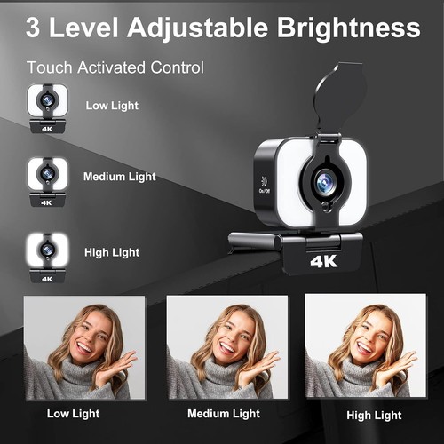 4K-Webcam mit Autofokus, 1080p-Computer-Kamera, Ultra-HD, USB, Livestream - Bild 7 von 8