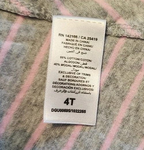 Vestido a Rayas Marca Espléndido Talla 4T Niña Rosa Y Gris Cintura Elástica Foto 3 de 4