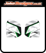 FLORAL GREEN TANK STICKERS TO MATCH OUR FULL KART STICKER KIT - JakeDesigns