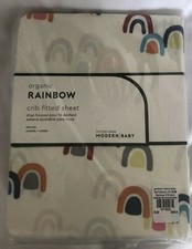 Pottery Barn Modern Baby Organic Rainbow Fitted Crib Sheet Fitted NWT