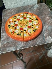 Interactive Pizza Pretend Play Toy with Smooth Surface Food Cutting Set