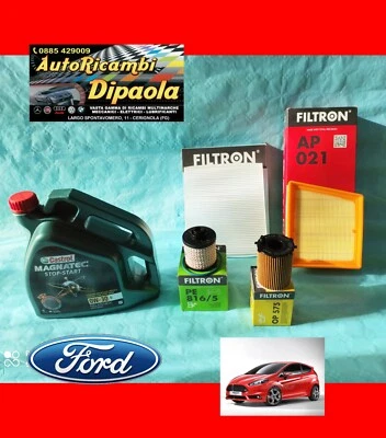 KIT TAGLIANDO FORD FIESTA VII 7 ( DAL17> ) 1.5 TDCI FORD CASTROL 0W30 + 4 FILTRI