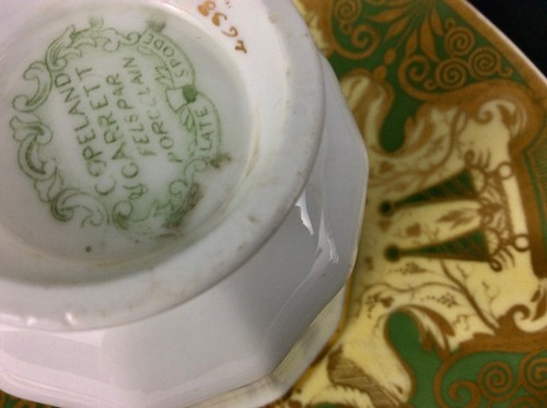 Antique Cup Saucer Copeland Spode England Hand Painted Sammeltasse gold Gilt - Picture 8 of 12