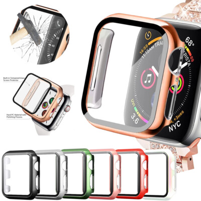 Apple Watch SE Series Ultra 8 7 6 5 Schutzhülle Tasche 9H Display Echt Hartglas
