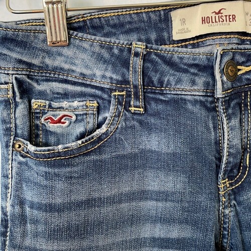 Hollister Faded Distressed Mid-Rise Skinny Jeans, Size 1 Juniors - Picture 4 of 11