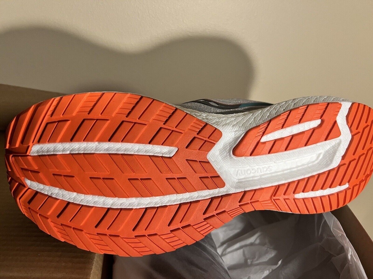 Size 8 Saucony Triumph 19 Running Shoes Mens Alloy/Fire Gray Orange S20678-20 Men main image 2