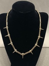 Absinthe Stainless Steel Spike Rope Choker Necklace Steam Punk Goth Jewelry CRT2