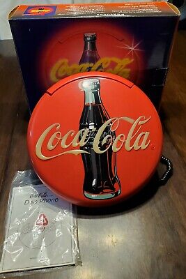 1995 Coca-Cola Vintage Blinking Disc Telephone With 1995 Coca-Cola Vintage Blinking Disc Telephone With