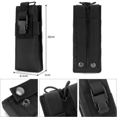 Unbranded Molle Water Bottle Pouch / Walkie Talkie Holder Bag - Tactical Radio Holster