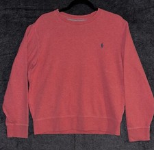 Polo Ralph Lauren Pony Crewneck Jersey Pullover Sweater Medium Heather Pink
