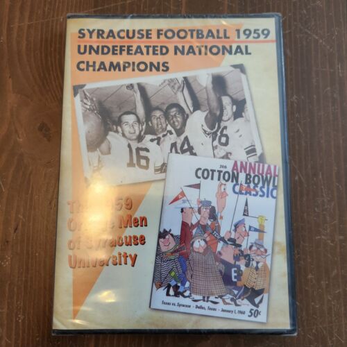 NEW Sealed Syracuse DVD Football 1959 Undefeated National Champions Orangemen - Picture 1 of 8