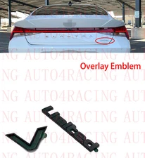 Overlay Emblem Letter Matte Black Emblem for Hyundai Elantra Limited 2021-2023