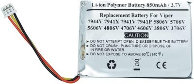 Battery for Viper 7944V 7941X 7941V 7941P 5806V 5706V Remote Start and Entry Sys