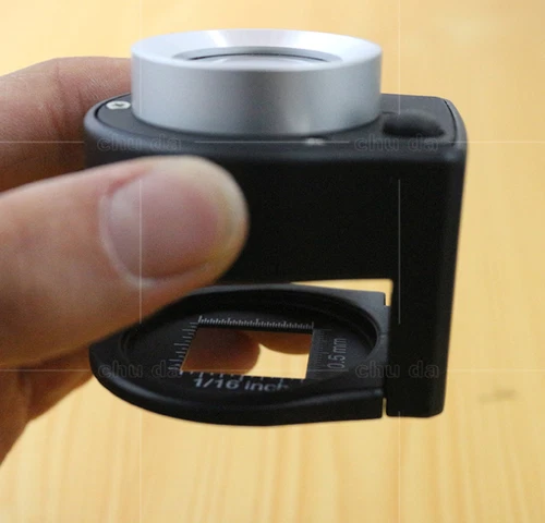 Lente di ingrandimento contatore filo tessuto 20X tester lino metallo LED per stampa - Foto 4 di 12