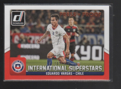 EDUARDO VARGAS 2015  DONRUSS INTERNATIONAL SUPERSTARS PRESS PROOF #64 /199 