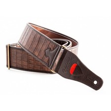 Right On Alligator Brown Vegan High Quality Guitar Strap