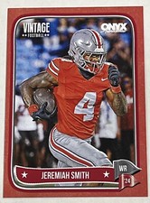 🔥 2024 Onyx Vintage Football Red /25 Jeremiah Smith Ohio State Buckeyes