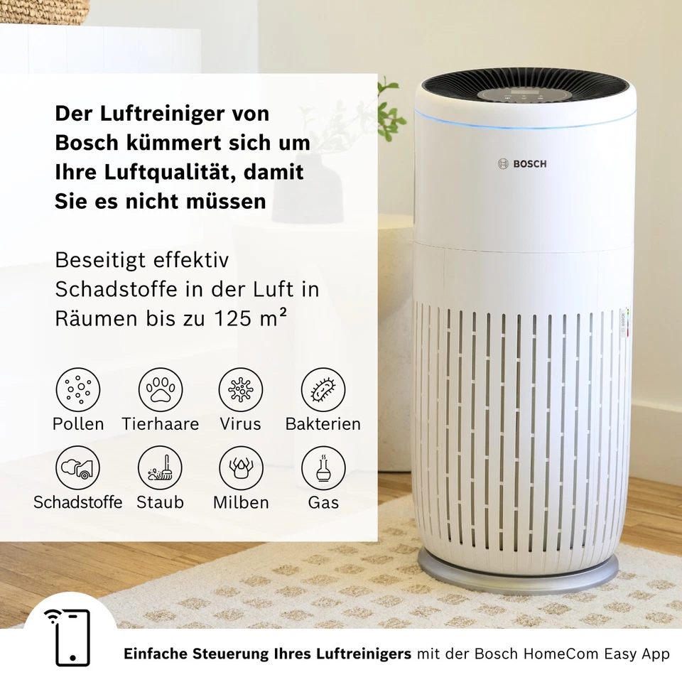 Bosch Air 6000i App-gesteuerter Luftreiniger für Räume bis 125 m² - Bild 2 von 4