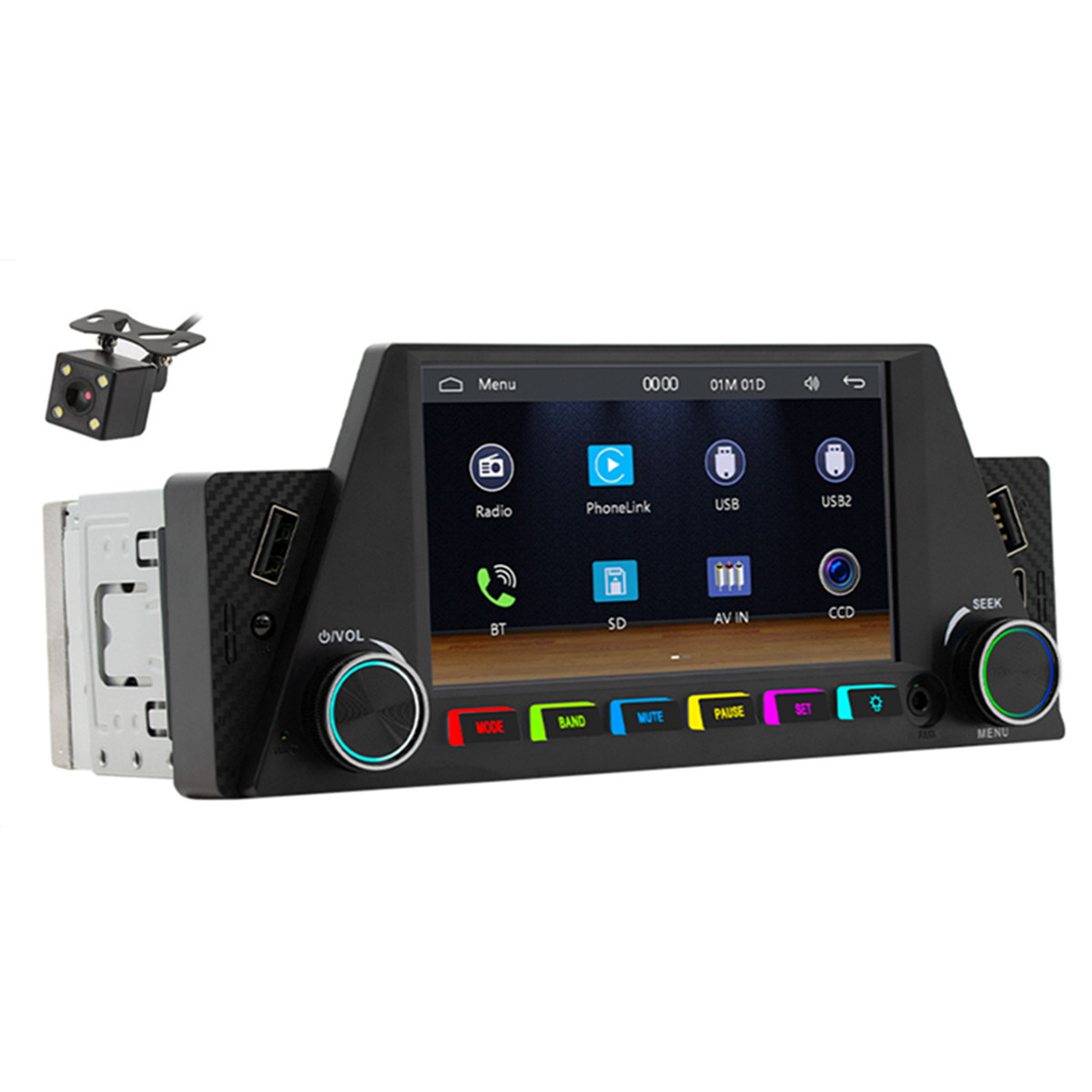4.7-Inch MP5 Car Radio with Bluetooth, FM, Mirror Link, and Camera Support