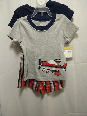 CARTER'S DADDY'S LITTLE ACE 3PC INFANT BOYS SHORT SET~ SZ 12MONTHS NWT