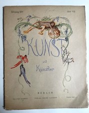 Kunst und Künstler Monatszeitschrift Jg. 14 Heft 8 Emil Preetorius,