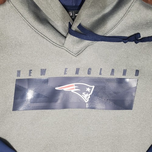 New England Patriots Mens XL Nike Therma Crew Coach Pullover Hoodie Style NKDB - Picture 3 of 10