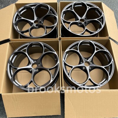 FOR ALFA ROMEO GIULIA QV 20'' GLOSS DRAK GUNMETAL FORGED WHEELS 20X9 20X10.5