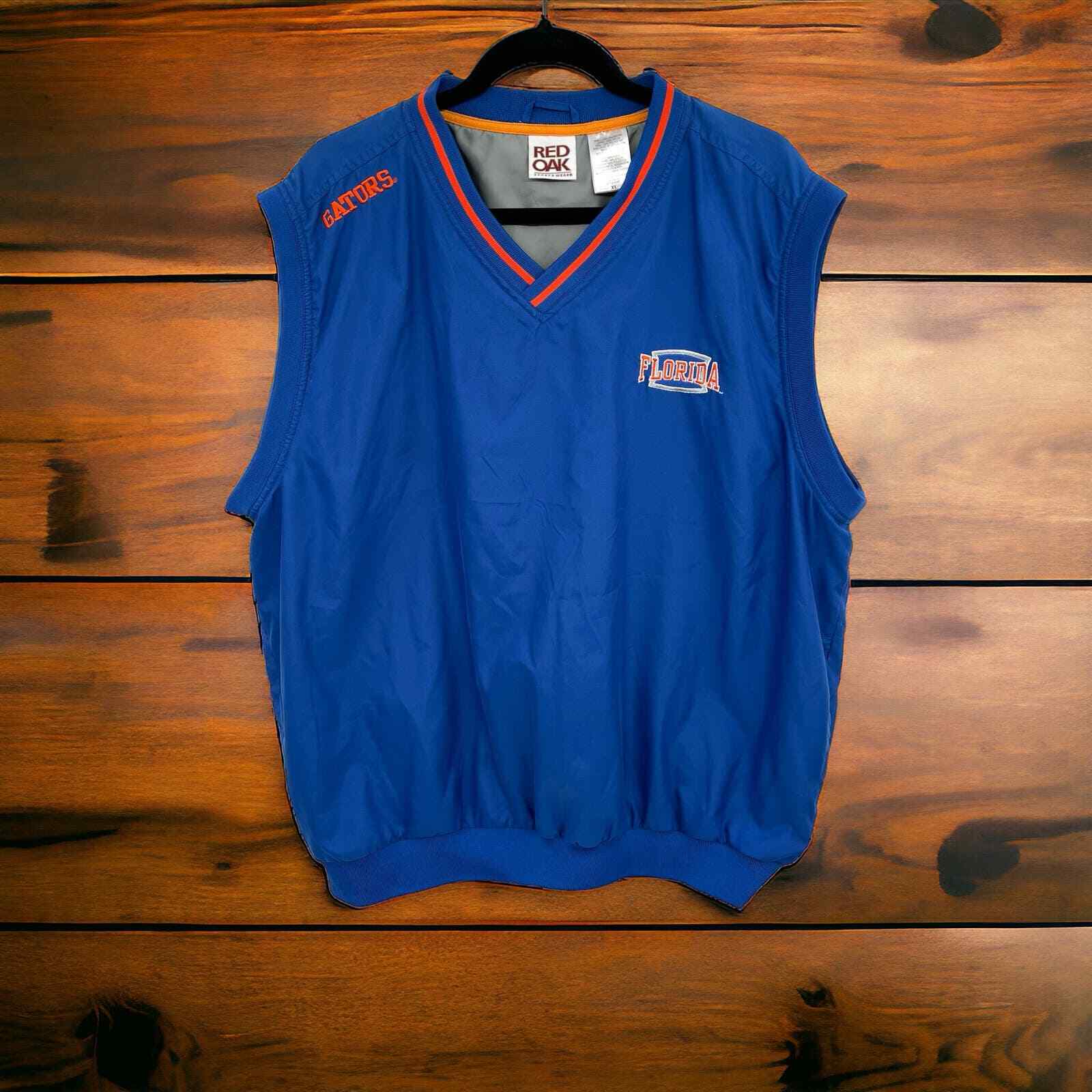 Red Oak Size XL Sports Wear Florida Gators Pullover Windbreaker Vest Football eBay