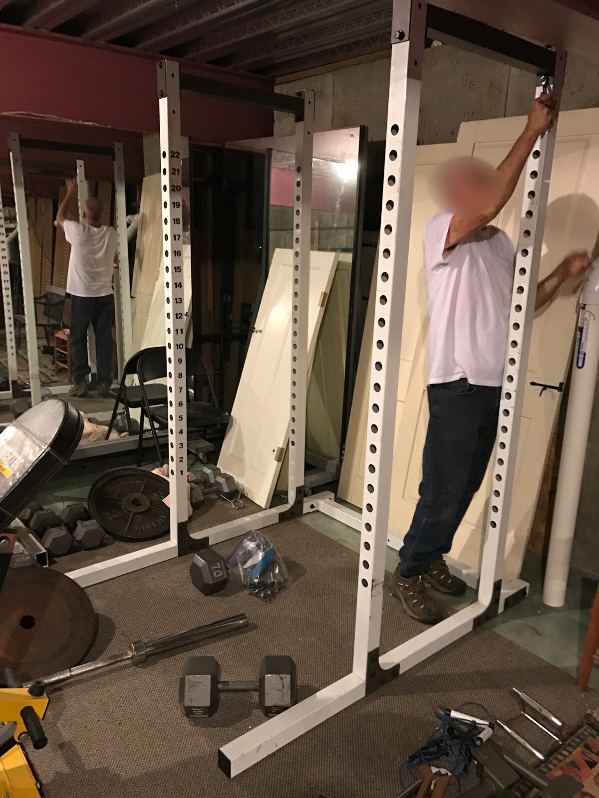 Powertec Squat/Safety Rack White G/VG Condition eBay