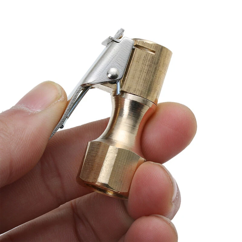 Se adapta a la mayoría de los vástagos de válvula 6-8 mm 2 piezas latón hembra 1/4"" NPT inflador de neumáticos portabrocas de aire Foto 3 de 4