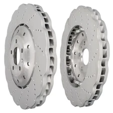 SHW Performance Front Drilled Brake Discs 390x36mm X2 Wavy For Audi RS6 RS7 C7