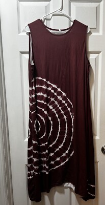how to dye a red dress burgundy Tie Dye Kaftan main image 1