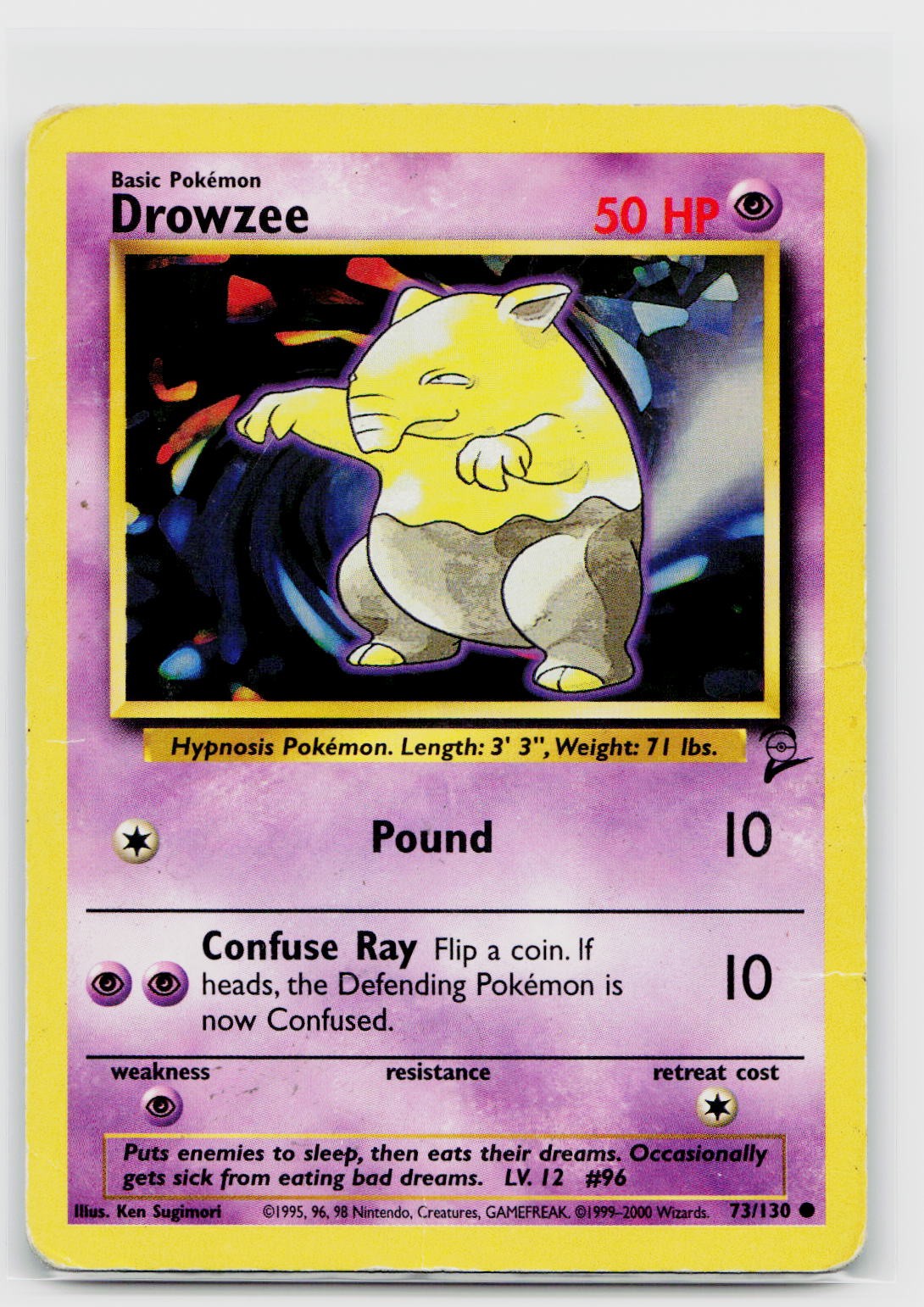 Drowzee 073/130 Base Set 2 Common HP