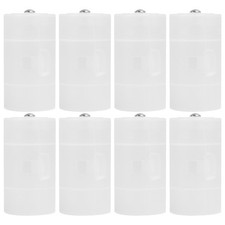 Coliao 8pcs AA to D Battery Adapter AA to D Size Battery Convertor Adapter Ho...