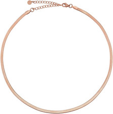 EST. 2015 Catena a Serpente Da Donna - Collana Piatta Senza Pendente in Argento,