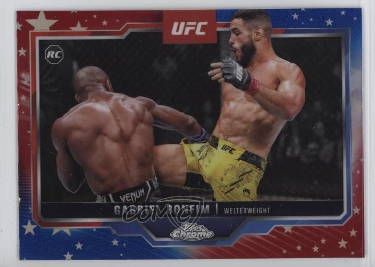 2025 Topps Chrome UFC Red & Blue Refractor Gabriel Bonfim #26 1b50
