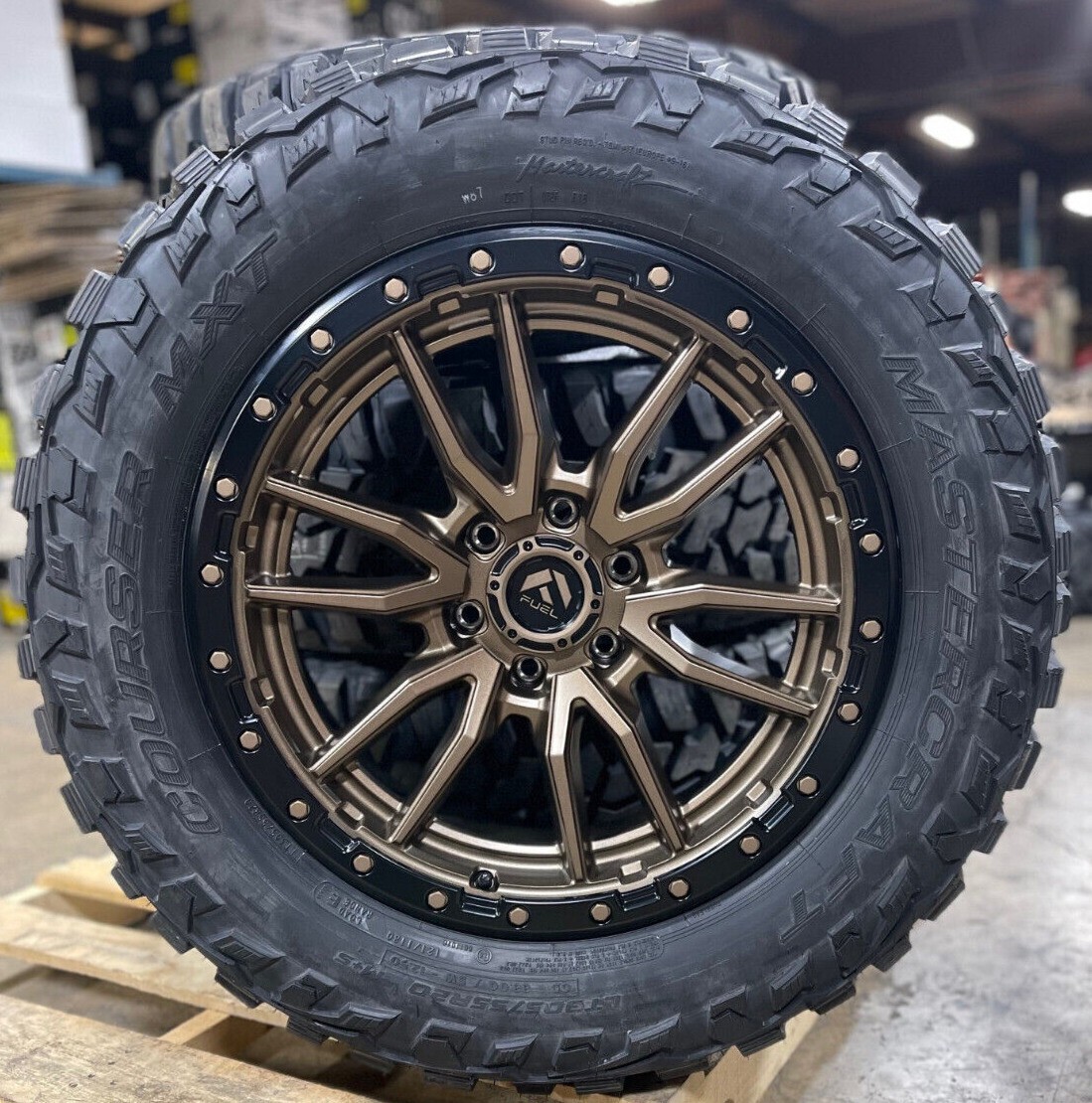 20x9 Fuel D681 Rebel Bronze Wheels Rims 33