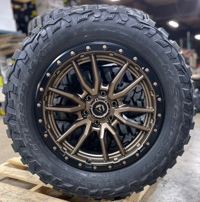 20x9 Fuel D681 Rebel Bronze Wheels Rims 33